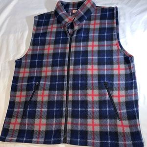 Southern Expressions/size 2X/red, blue and white checks vest
